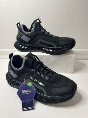 Nautica Ortholite Black Men's Athletic Sneakers size 8 NEW